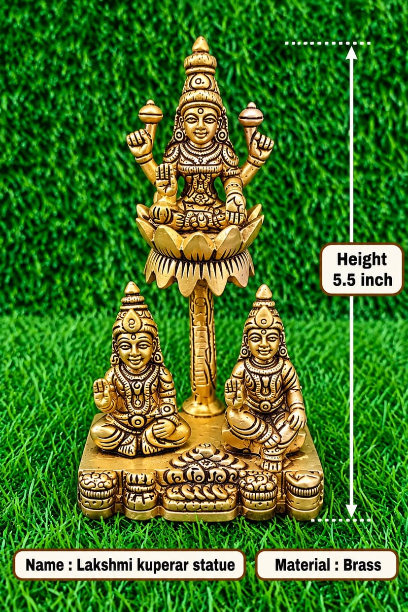 Lakshmi Kuperar Statue - 5.5 Inch - Image 1